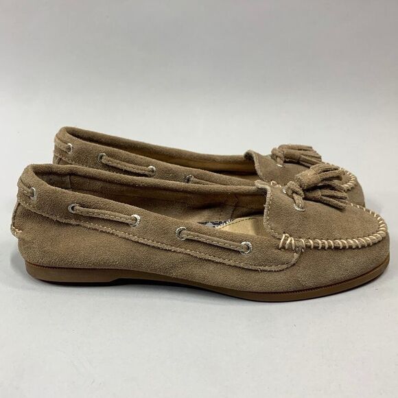 Sperry Women's Size 5.5 Top-Sider Brown Suede Leather Moccasin Loafers - Picture 1 of 11